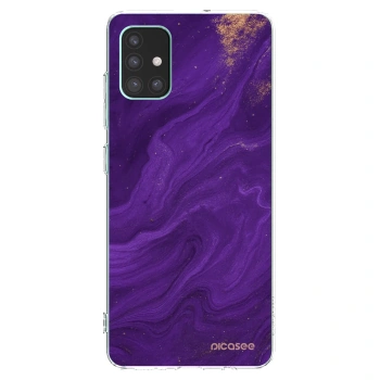 Picasee silikonska prozirna maskica za Samsung Galaxy M51 M515F - Purple