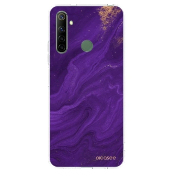 Picasee silikonska prozirna maskica za Realme 6i - Purple