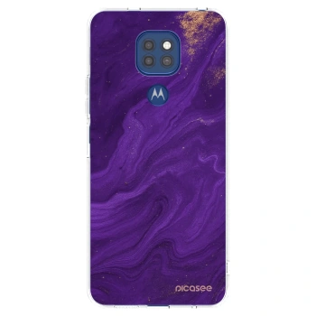 Picasee silikonska prozirna maskica za Motorola Moto G9 Play - Purple