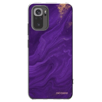 Picasee silikonska prozirna maskica za Xiaomi Redmi Note 10 - Purple