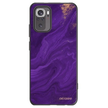 Picasee crna silikonska maskica za Xiaomi Redmi Note 10S - Purple