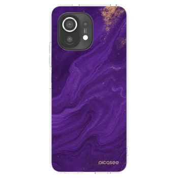 Picasee silikonska prozirna maskica za Xiaomi Mi 11 - Purple