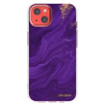 Picasee silikonska prozirna maskica za Apple iPhone 13 - Purple