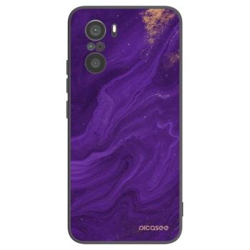 Picasee crna silikonska maskica za Xiaomi Poco F3 - Purple