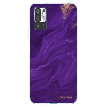 Picasee silikonska prozirna maskica za Xiaomi Redmi Note 10 5G - Purple