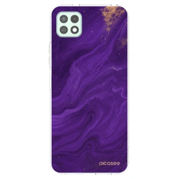 Picasee silikonska prozirna maskica za Samsung Galaxy A22 A226B 5G - Purple