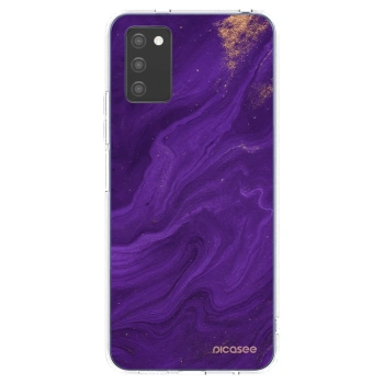 Picasee silikonska prozirna maskica za Samsung Galaxy A02s A025G - Purple