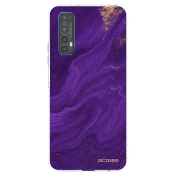 Picasee silikonska prozirna maskica za Realme 7 - Purple