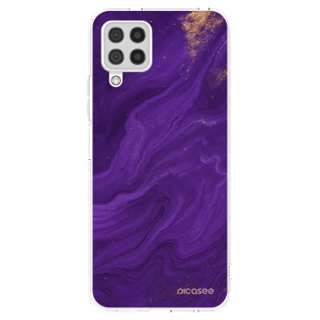 Picasee silikonska prozirna maskica za Samsung Galaxy A22 A225F 4G - Purple