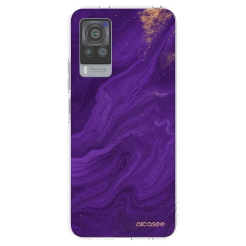 Picasee silikonska prozirna maskica za Vivo X60 Pro 5G - Purple