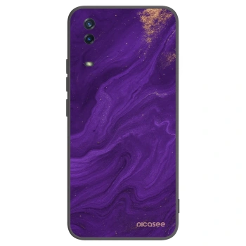 Picasee crna silikonska maskica za Vivo Y11s - Purple