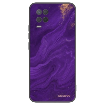 Picasee crna silikonska maskica za Realme 8 5G - Purple