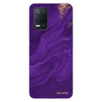 Picasee silikonska prozirna maskica za Realme 8 5G - Purple