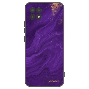 Picasee crna silikonska maskica za Realme 8i - Purple