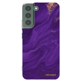 Picasee silikonska prozirna maskica za Samsung Galaxy S22+ 5G - Purple