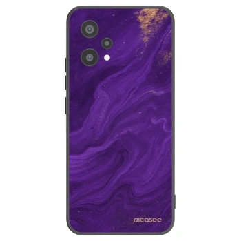 Picasee crna silikonska maskica za Realme 9 Pro 5G - Purple