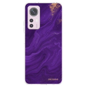 Picasee silikonska prozirna maskica za Xiaomi 12 - Purple