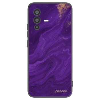 Picasee crna silikonska maskica za Vivo V23 5G - Purple