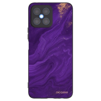 Picasee crna silikonska maskica za Honor X8 4G - Purple