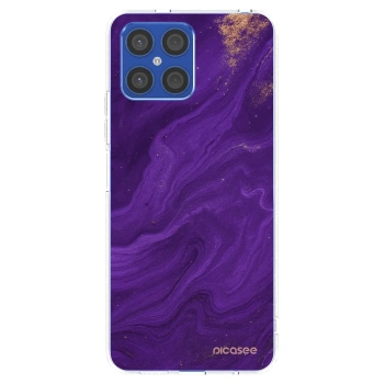 Picasee silikonska prozirna maskica za Honor X8 4G - Purple