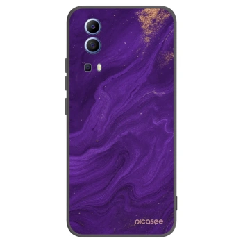 Picasee crna silikonska maskica za Vivo Y52 5G - Purple