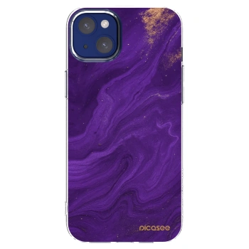 Picasee silikonska prozirna maskica za Apple iPhone 14 Plus - Purple