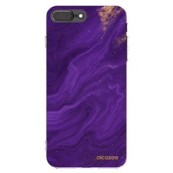 Picasee silikonska prozirna maskica za Apple iPhone 8 Plus - Purple