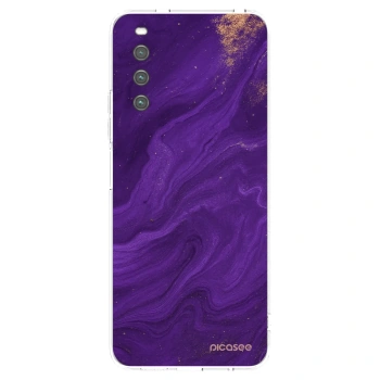 Picasee silikonska prozirna maskica za Sony Xperia 10 IV 5G - Purple