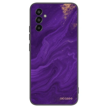 Picasee crna silikonska maskica za Samsung Galaxy M13 M135F - Purple