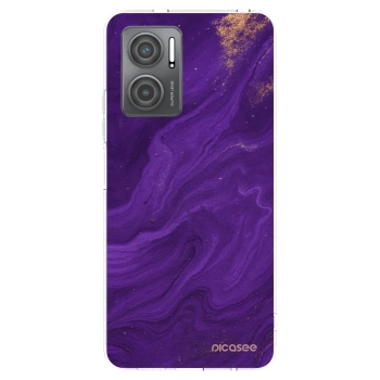 Picasee silikonska prozirna maskica za Xiaomi Redmi 10 5G - Purple