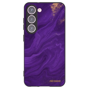 Picasee crna silikonska maskica za Samsung Galaxy S23 5G - Purple
