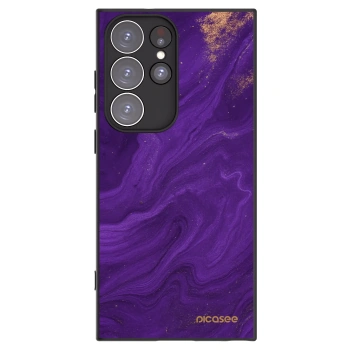Picasee crna silikonska maskica za Samsung Galaxy S23 Ultra 5G - Purple