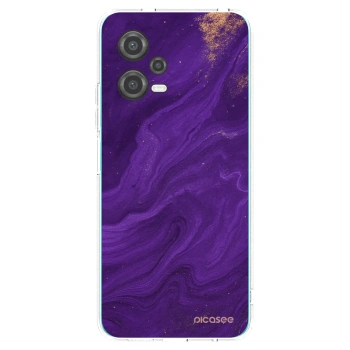 Picasee silikonska prozirna maskica za Xiaomi Poco X5 - Purple