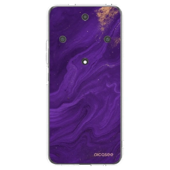 Picasee silikonska prozirna maskica za Honor Magic5 Lite 5G - Purple