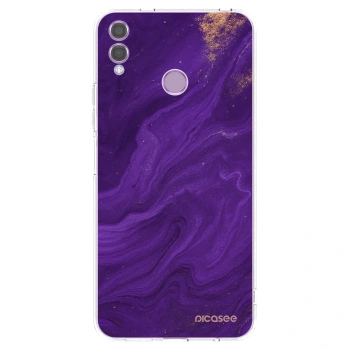 Picasee silikonska prozirna maskica za Honor 8X - Purple