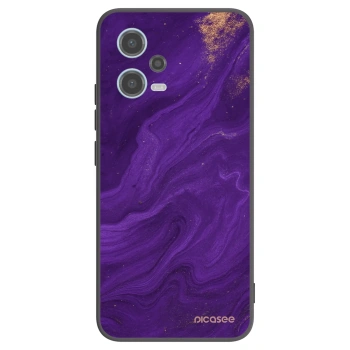 Picasee crna silikonska maskica za Xiaomi Redmi Note 12 5G - Purple