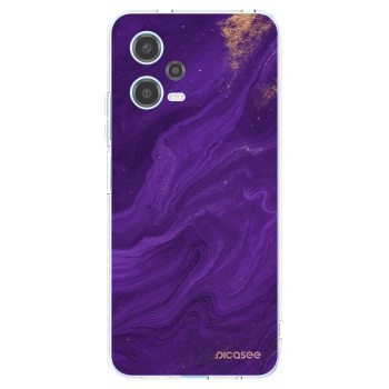 Picasee silikonska prozirna maskica za Xiaomi Redmi Note 12 5G - Purple