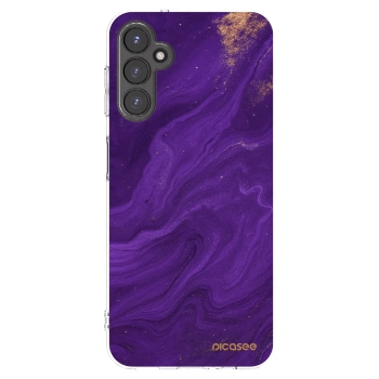 Picasee silikonska prozirna maskica za Samsung Galaxy A14 4G A145R - Purple