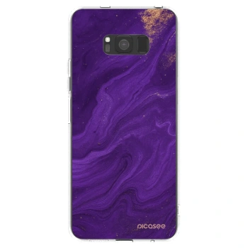 Picasee silikonska prozirna maskica za Samsung Galaxy S8 G950F - Purple