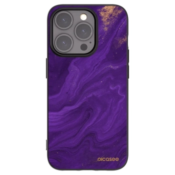 Picasee crna silikonska maskica za Apple iPhone 15 Pro - Purple