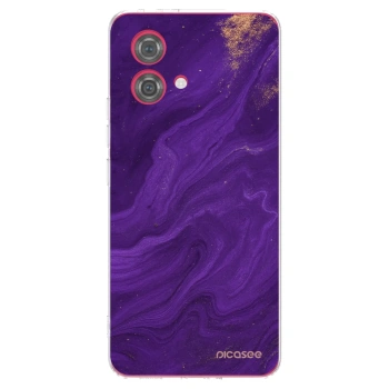 Picasee silikonska prozirna maskica za Motorola Moto G84 5G - Purple