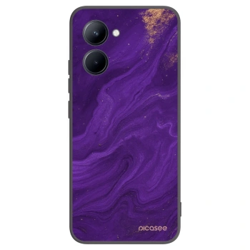 Picasee crna silikonska maskica za Realme C33 (2023) - Purple