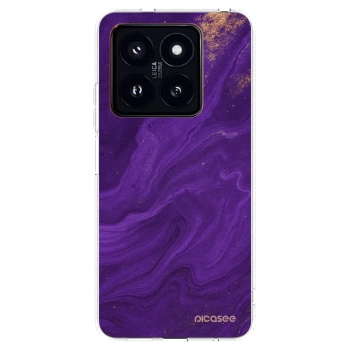 Picasee silikonska prozirna maskica za Xiaomi 14 Pro - Purple