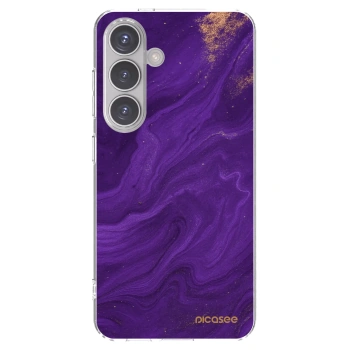 Picasee silikonska prozirna maskica za Samsung Galaxy S24 S921B 5G - Purple