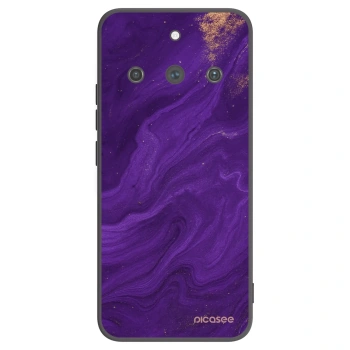 Picasee crna silikonska maskica za Realme 11 Pro+ - Purple