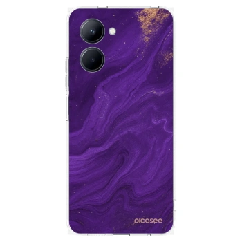 Picasee silikonska prozirna maskica za Realme C33 (2023) - Purple