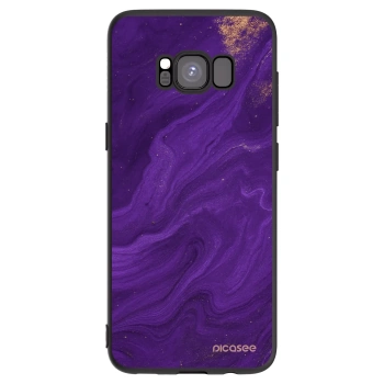 Picasee crna silikonska maskica za Samsung Galaxy S8 G950F - Purple