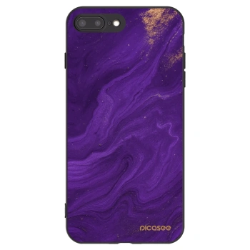 Picasee crna silikonska maskica za Apple iPhone 8 Plus - Purple