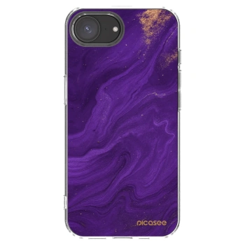 Picasee silikonska prozirna maskica za Apple iPhone 16e - Purple