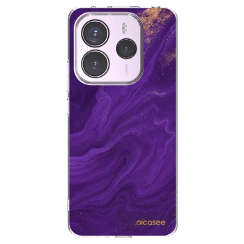 Picasee silikonska prozirna maskica za Xiaomi Redmi Note 14 5G - Purple
